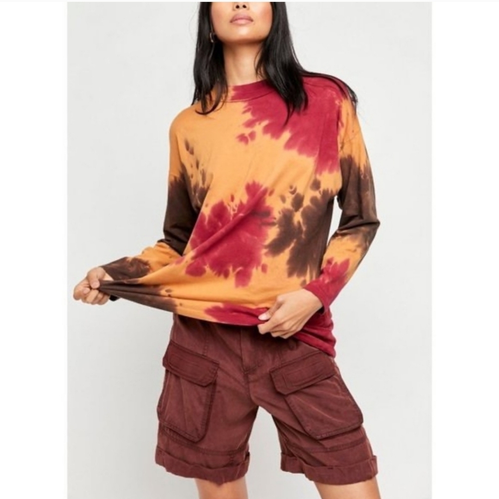 Free People We the Free Tie Dye Long Sleeve Top (XS)